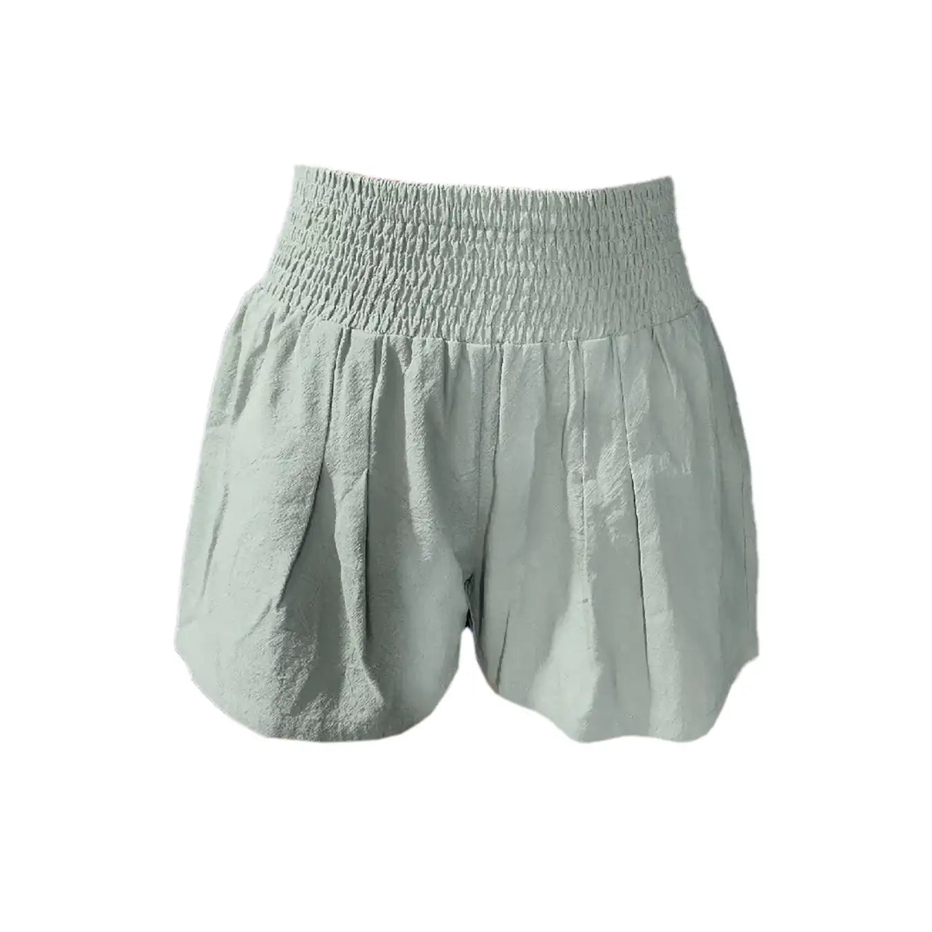 Women's Minimalist Solid Color Polyester Side Pocket Shorts