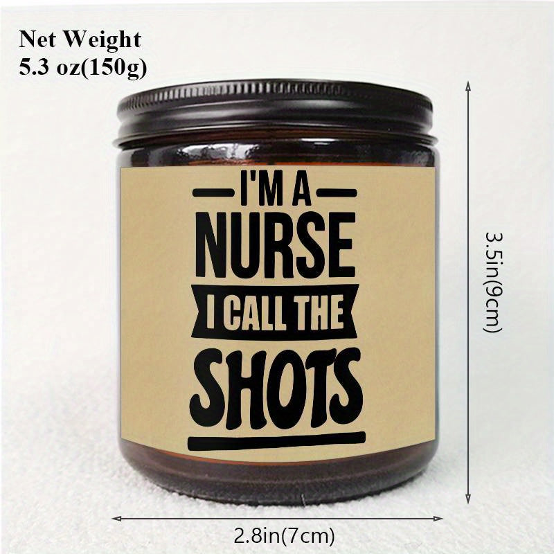 1pc Lavender Scented Candle 5.3Oz Soybean Wax Best Nurse Ever Gifts Idea for Women Men RN Friend Nursing Supervisor Bestie Guy Cowoker Him Her on Practitioner School Nurse Graduation Thank You Appreciation Birthday Christmas