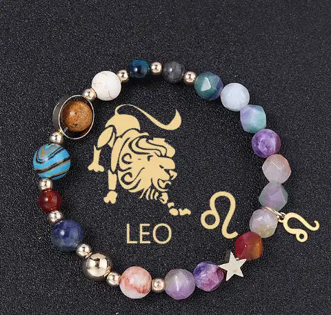 Twelve Constellation Constellation Bracelet Natural Stone Cut Color
