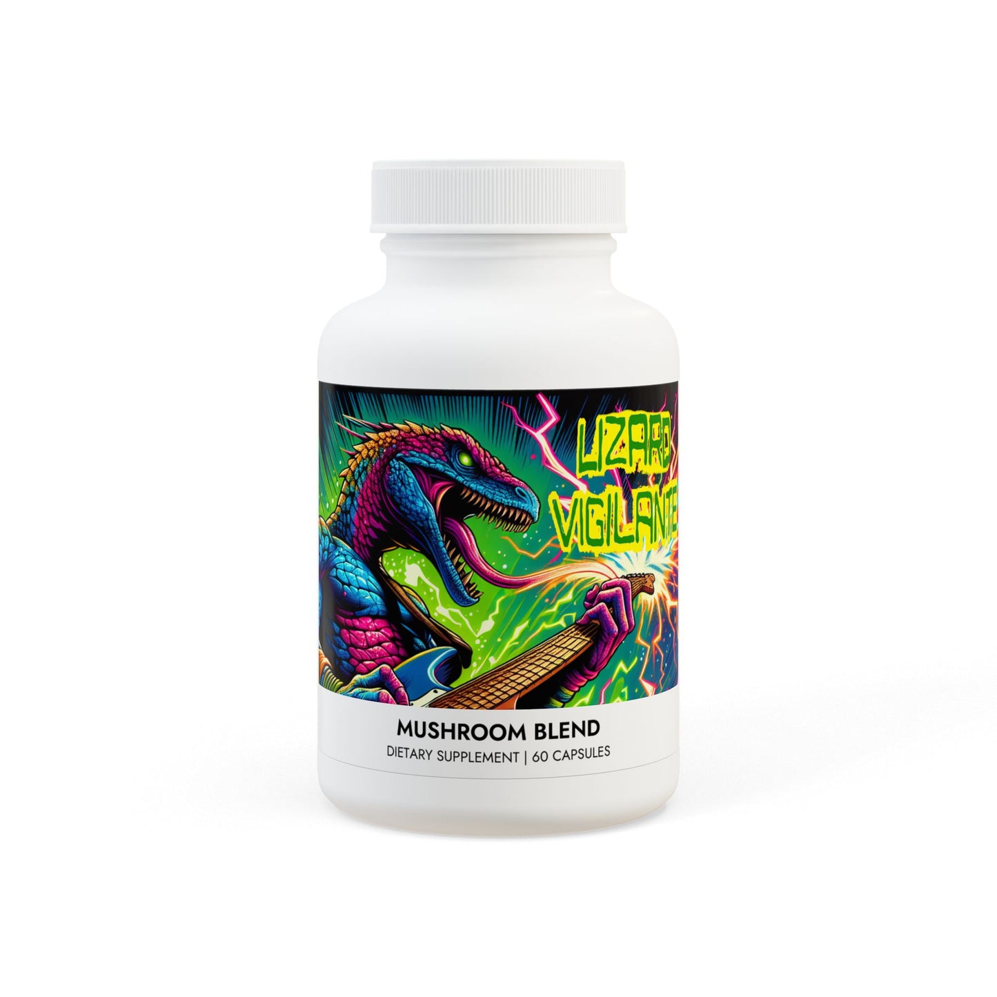 Lizard Vigilante Mushroom Blend Supplement (60 Capsules) – Brain, Energy, and Immune Support - Premium Food Supplements from Printify - Just $29.99! Shop now at Lizard Vigilante