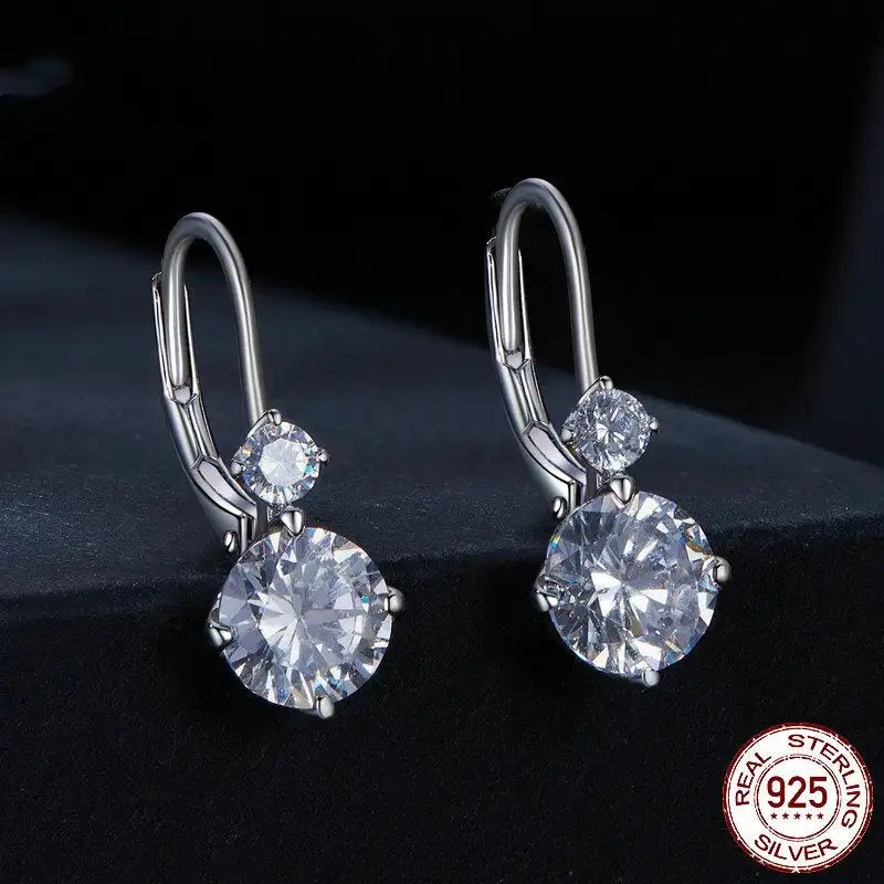 Affordable Luxury Style S925 Sterling Silver 1 Karat Moissanite Ear Clip