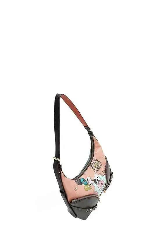 Accessory Pockets Shoulder Bag : With Two Front