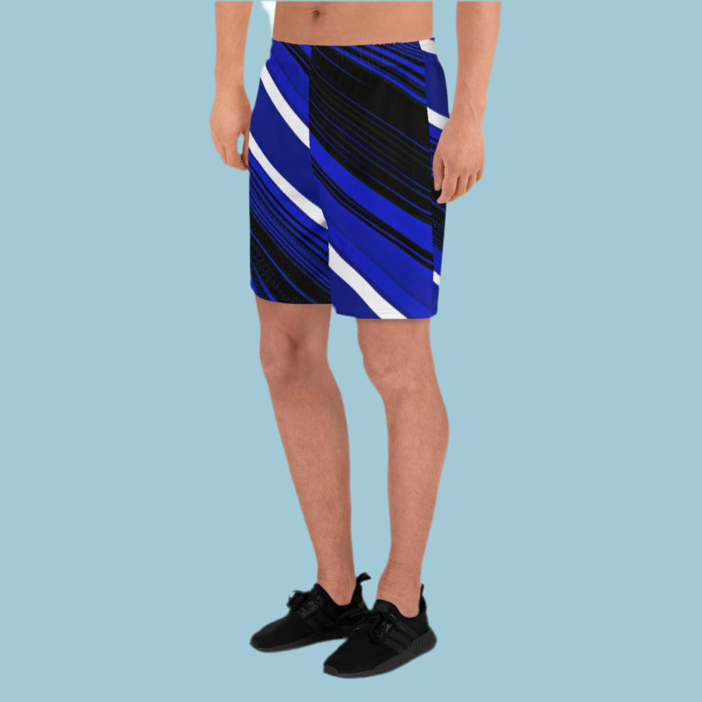 Blue Sliced Men's Recycled Athletic Shorts - Premium from Lizard Vigilante - Just $39.69! Shop now at Lizard Vigilante