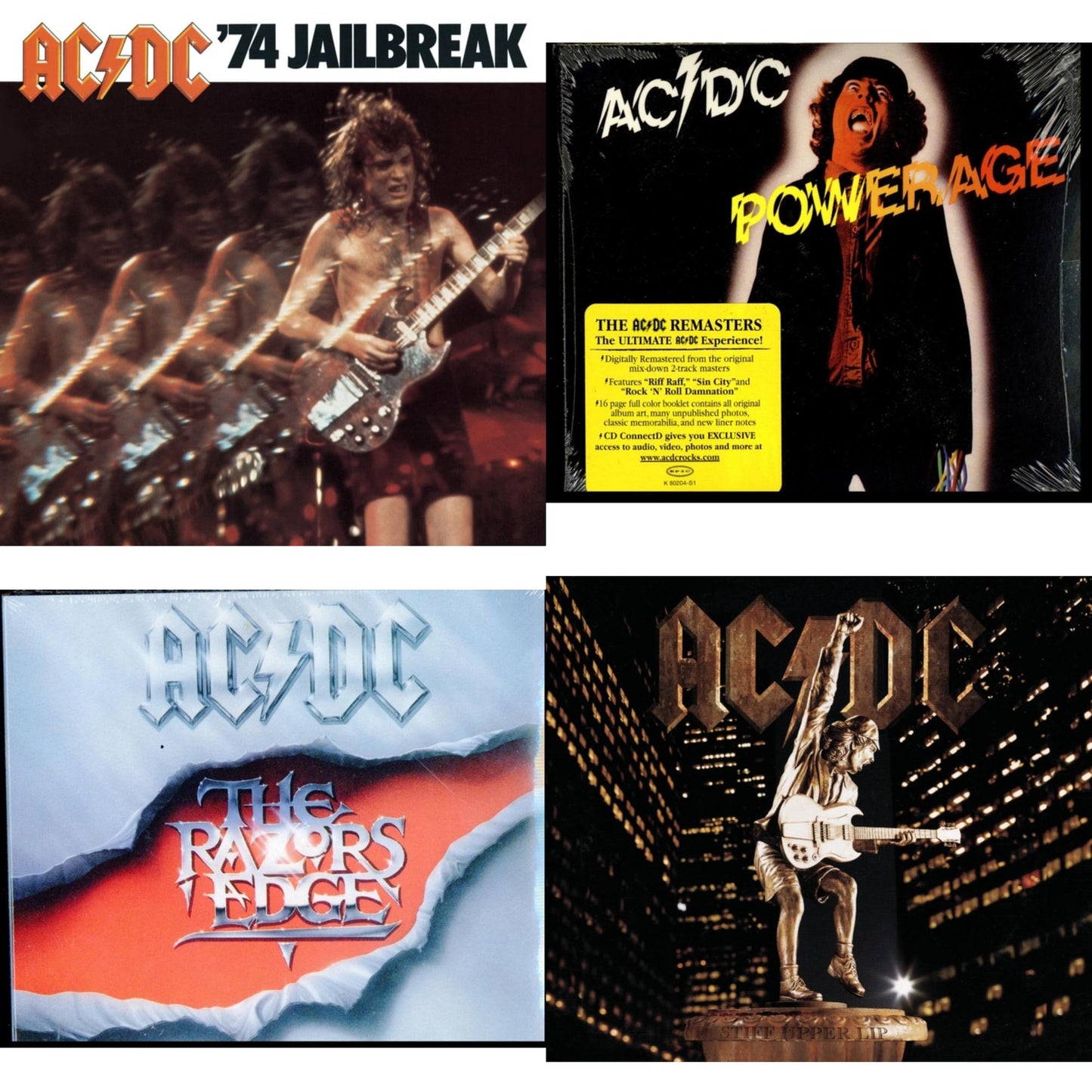 74 Jailbreak & Powerage & Razor's Edge & Stiff Upper Lip