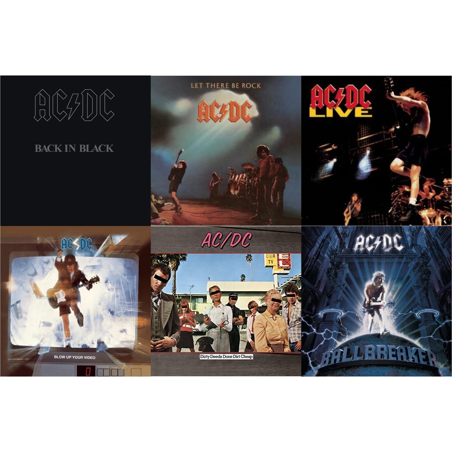 Dirty Deeds Done Dirt Cheap & Let There Be Rock & Back In Black & Live & Ballbreaker & Blow Up Your Video