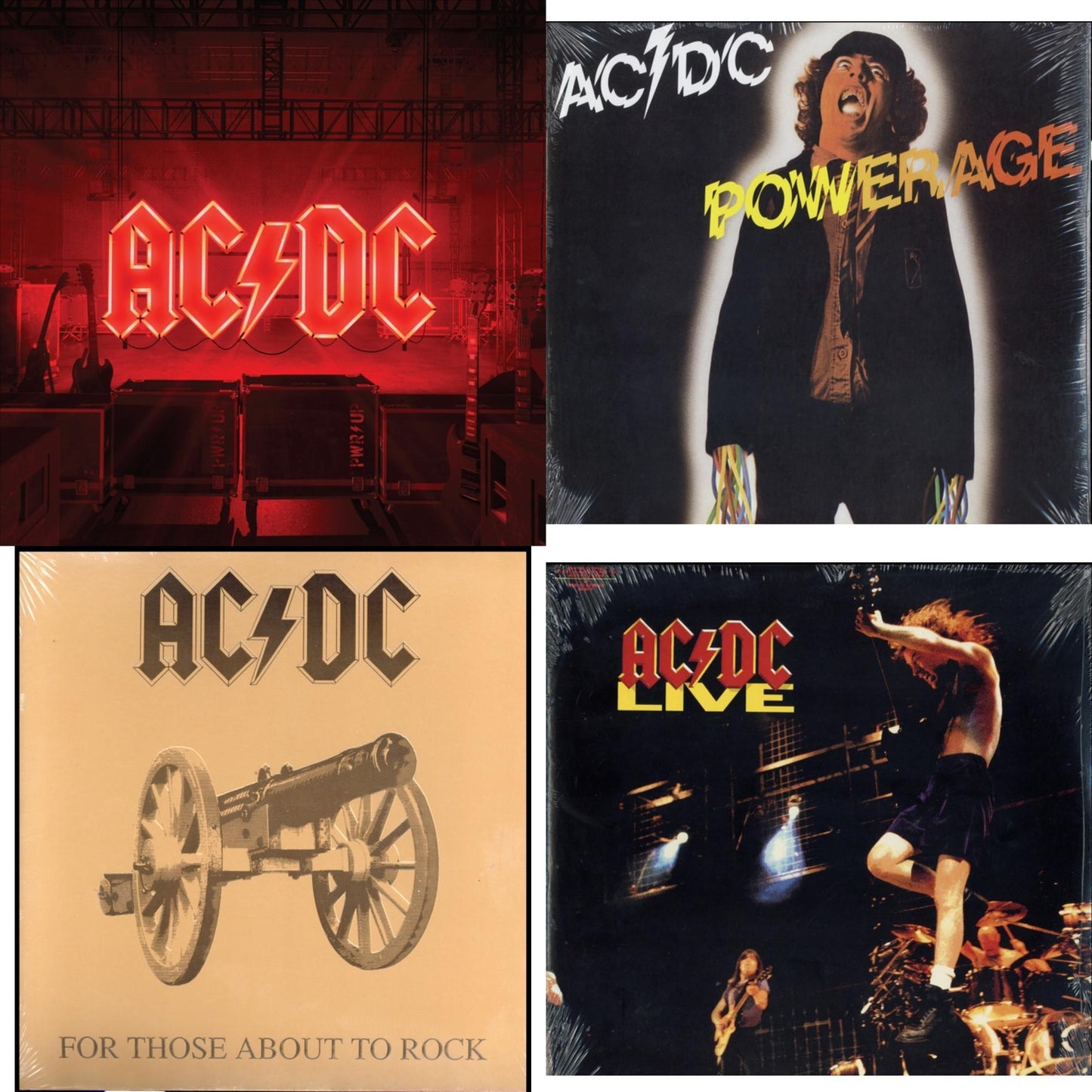 Power Up (180G/Gatefold Jacket/Inner Sleeve) & Powerage (180G) & For Those About To Rock (180G) & Live (2LP/180G)