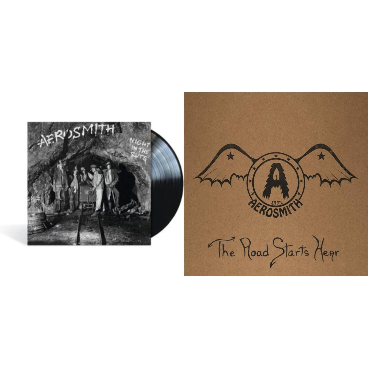 Aerosmith - 1971: The Road Starts Here & Night In The Ruts - LP Vinyl Bundle