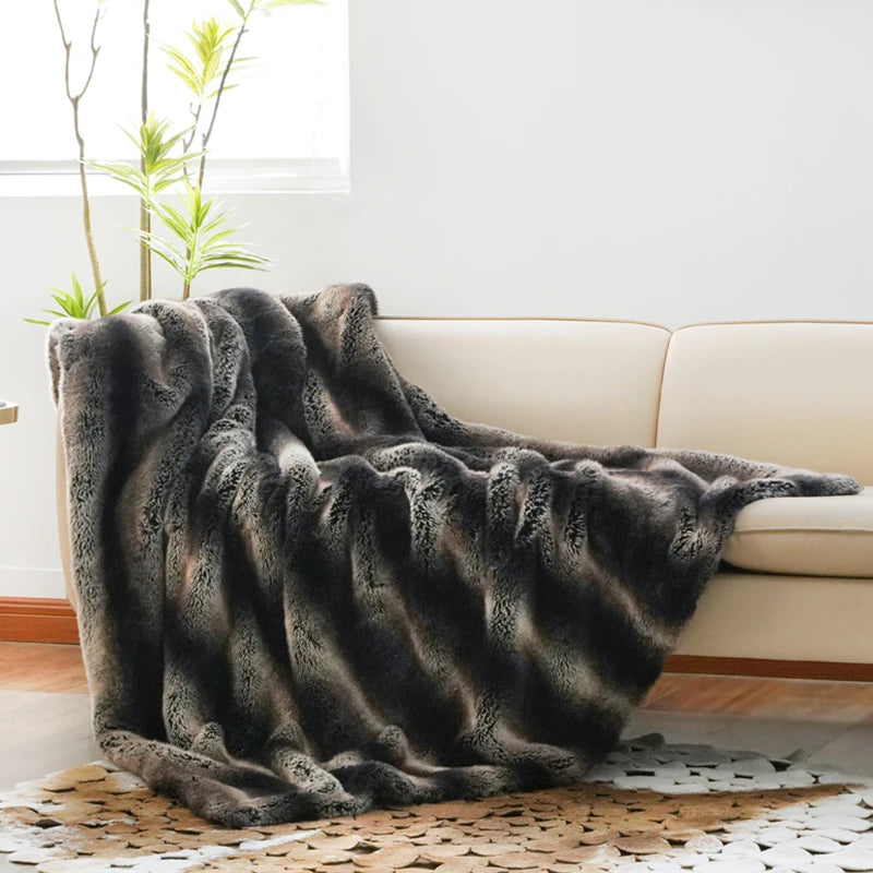 Fur Fury Deluxe Faux Fur Throw Blanket — Ultimate Softness Meets Hardcore Rock Vibes - Premium blanket from dsers - Just $161.99! Shop now at Lizard Vigilante