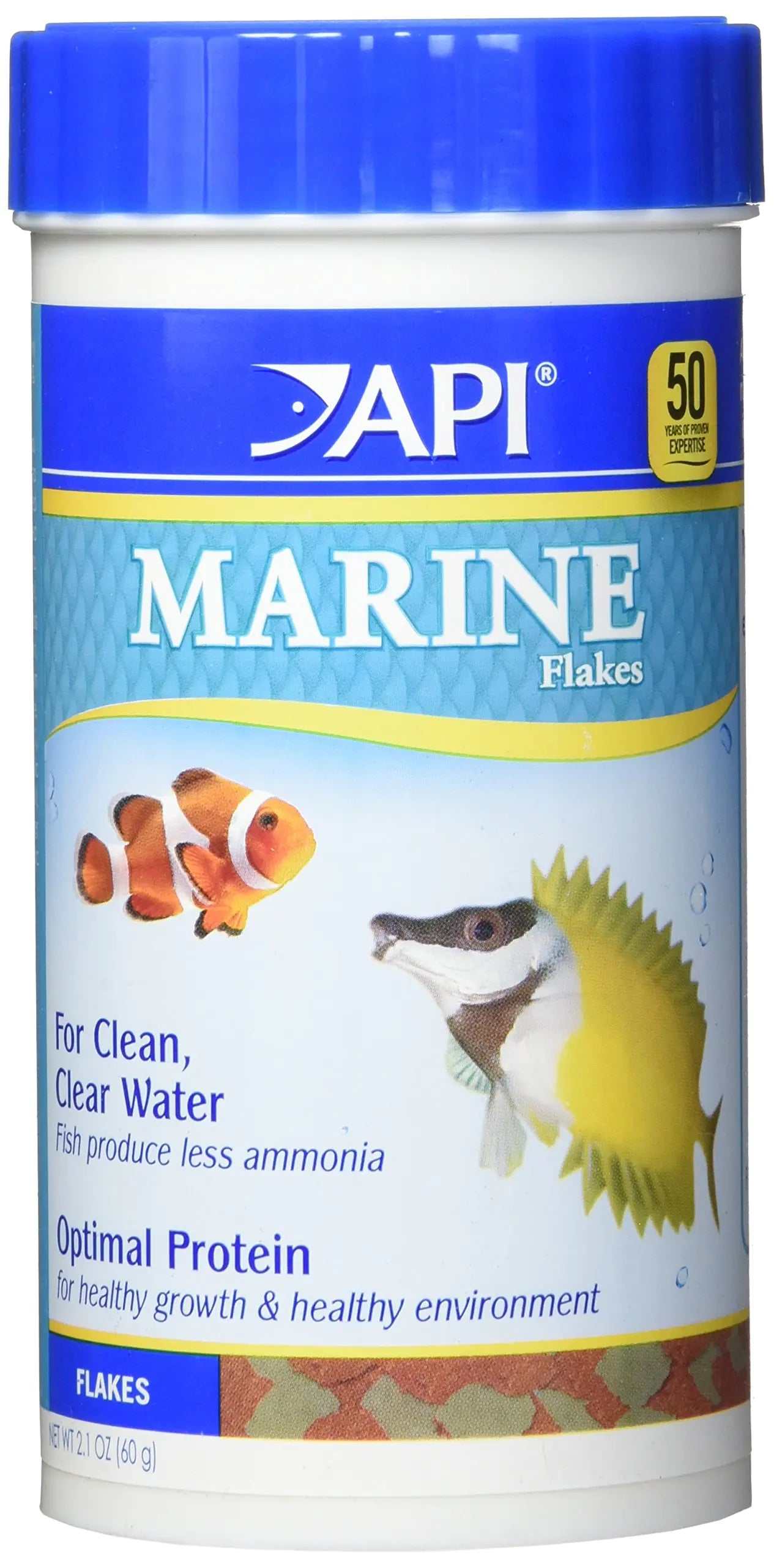 API MARINE FLAKES Fish Food 2.1-Ounce Container