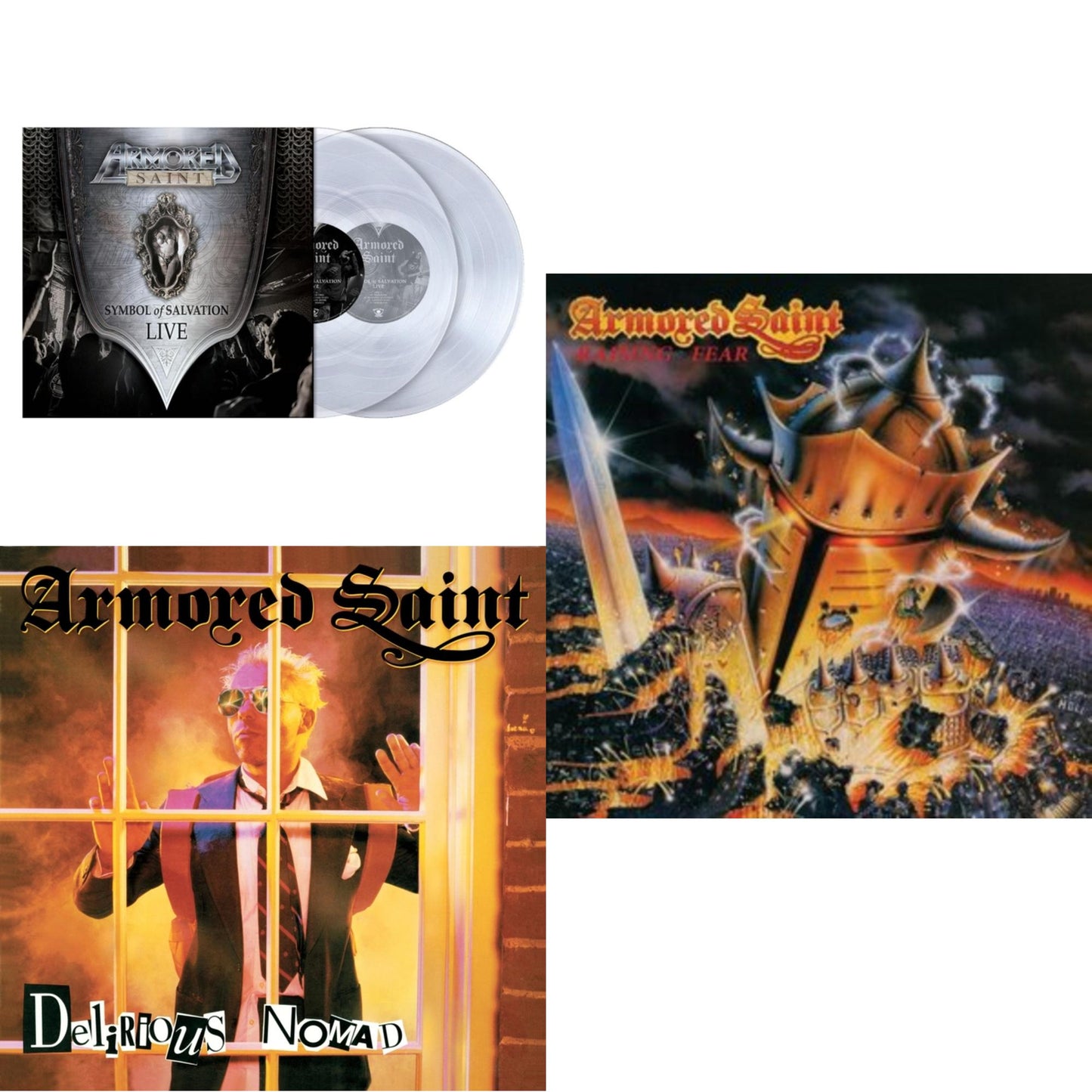 Symbol Of Salvation: Live (Chrystal Clear LP Vinyl) & Delirious Nomad (Transparent Yellow LP Vinyl) & Raising Fear (Transparent Red LP Vinyl)