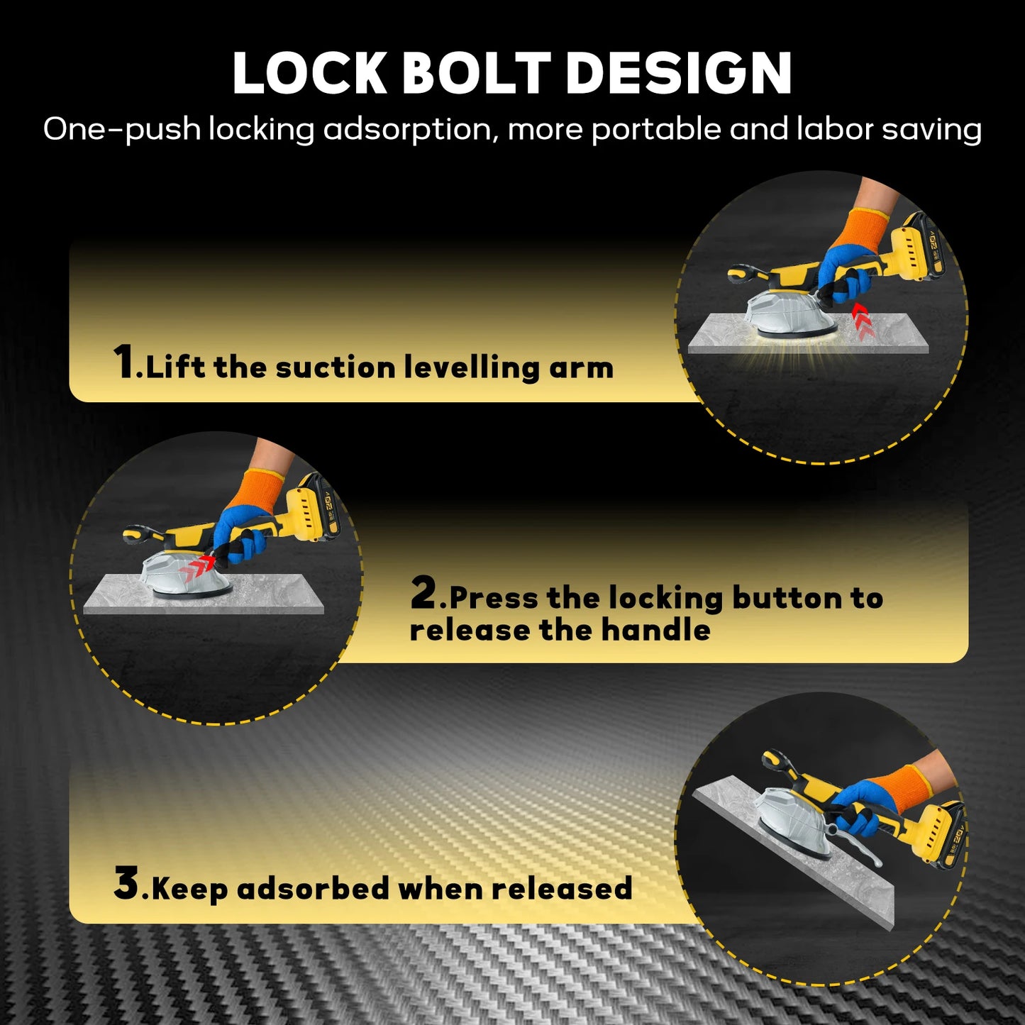 RexLeLXB Cordless Tile Vibration Leveling Machine – 8 Adjustable Speeds | Digital Display | Suction Cup Tool for DeWalt Battery – No Battery Included - Premium leveling tool from Lizard Vigilante - Just $101.08! Shop now at Lizard Vigilante
