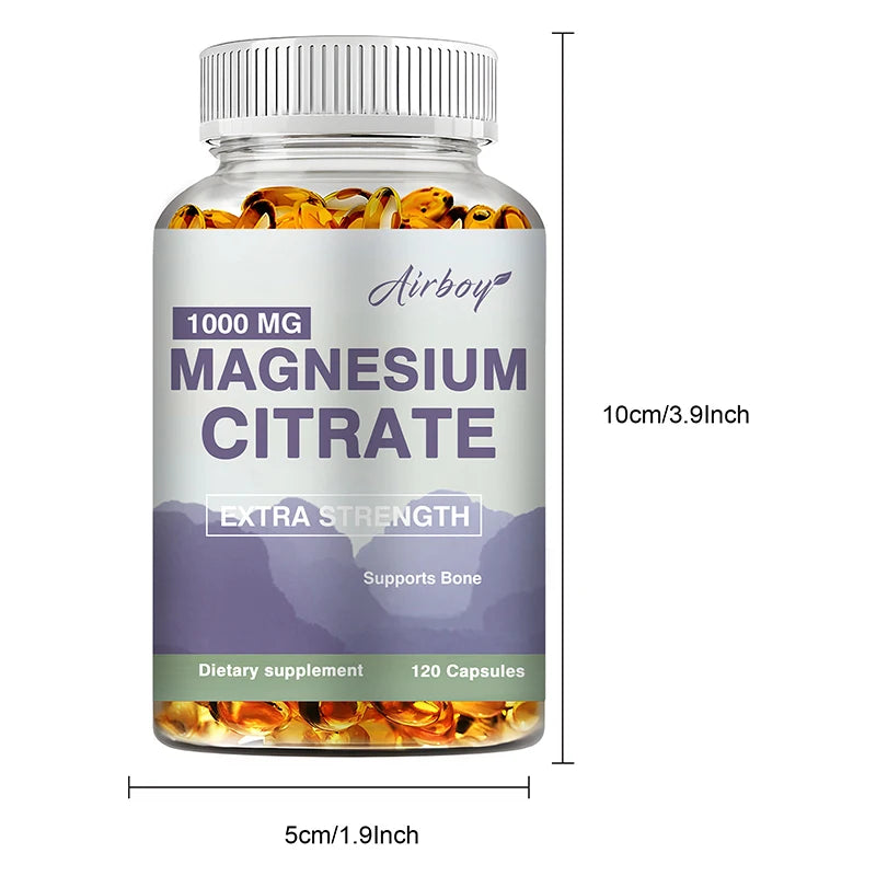 Magnesium Citrate 1000mg - 120 Capsules for Muscle, Nerve, Bone & Heart Support – Highly Absorbable, Premium Dietary Supplement - Premium vitamin from dsers - Just $30.99! Shop now at Lizard Vigilante