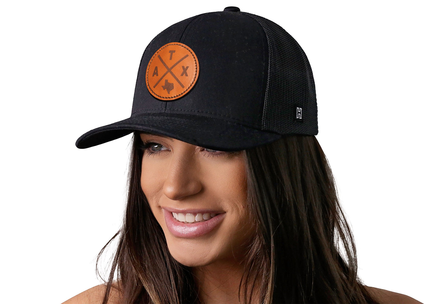 Austin Trucker Hat Leather | Black ATX X Snapback