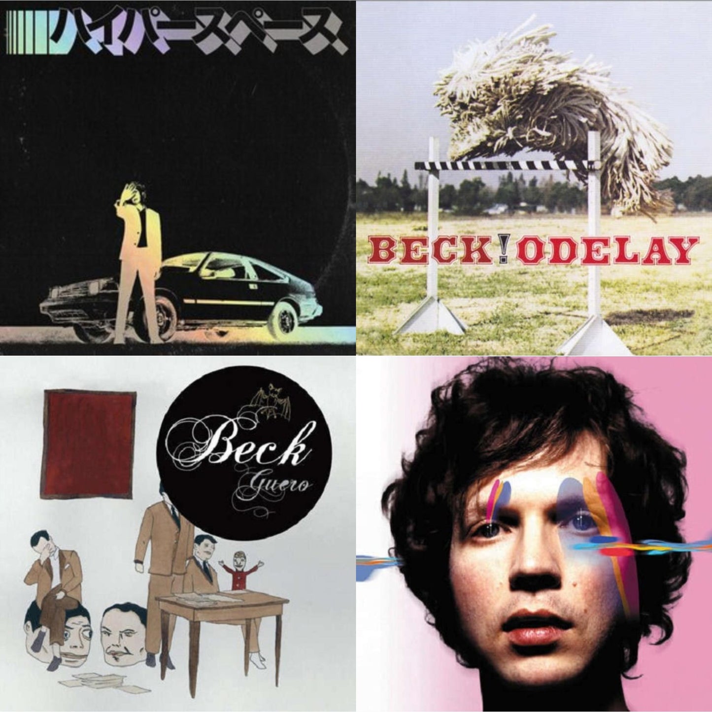 Beck - Hyperspace (2020 Deluxe Edition/Holographic Jacket/Booklet) & Odelay & Sea Change (140G/Gatefold/Dl Card) & Guero - LP Vinyl Bundle