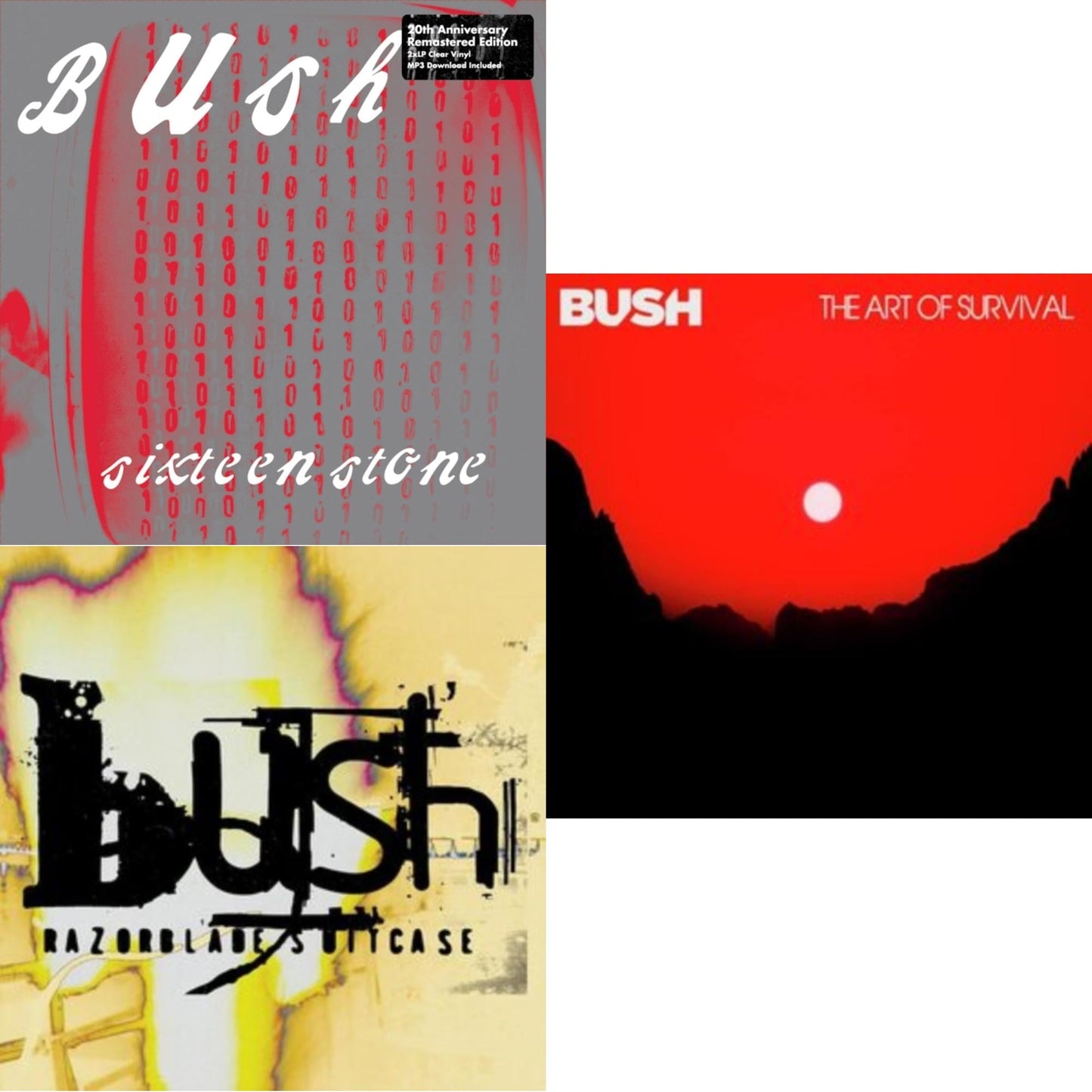 Razorblade Suitcase (In Addition) (Pink LP Vinyl) (Ten Bands One Cause) & Art Of Survival (Black LP Vinyl) & Sixteen Stone (2LP)