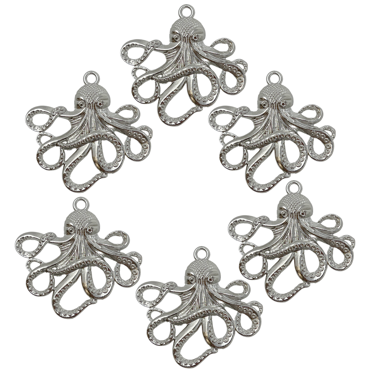 Octopus charms 6pcs DIY art and craft