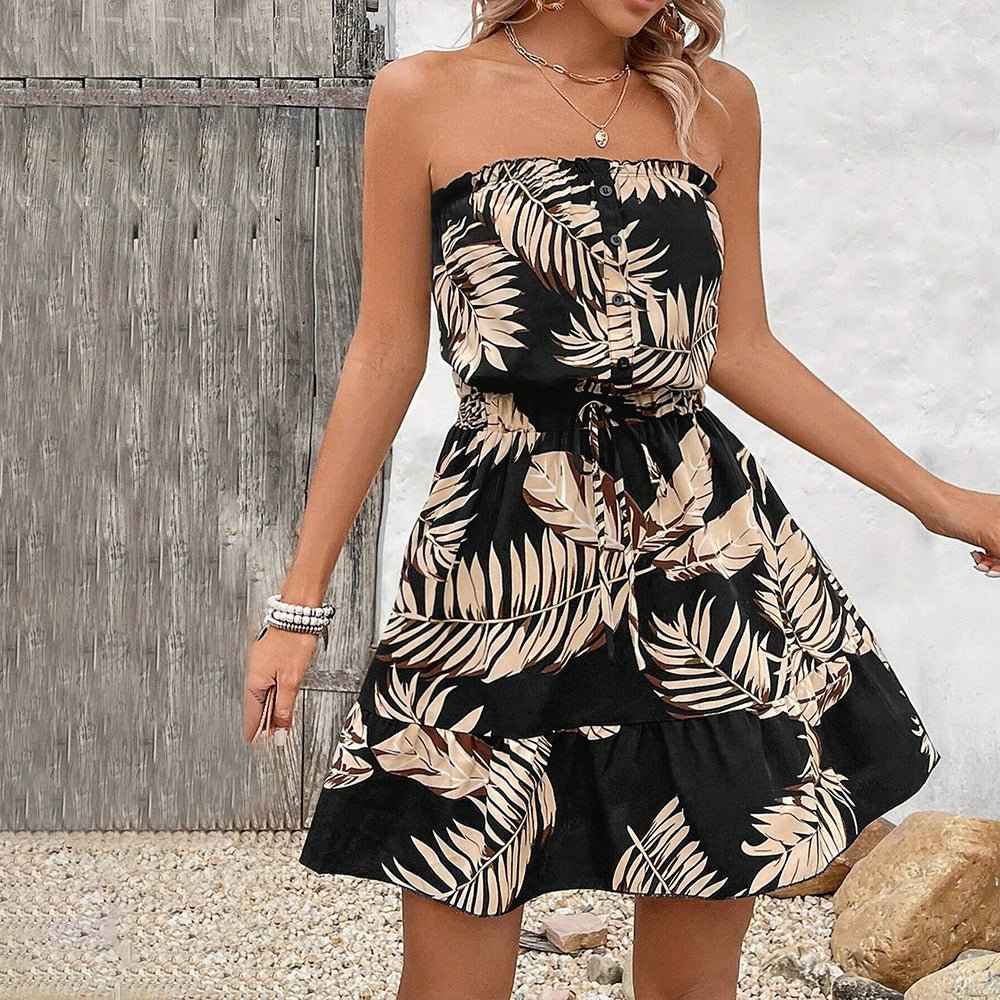 European Fashion Sexy Off-Shoulder : Bandeau Dress