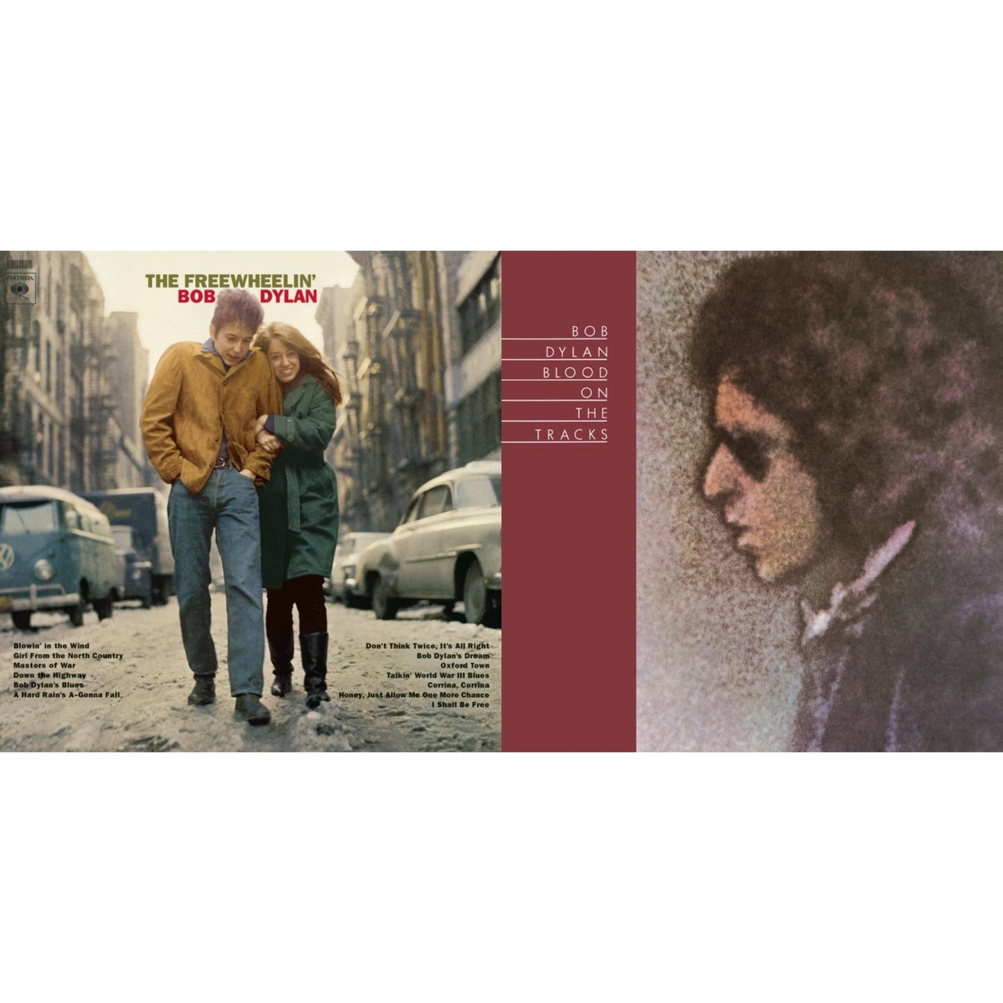 Bob Dylan - Blood On The Tracks (150G/Dl Insert) & Freewheelin Bob Dylan (140G/Dl Code) - LP Vinyl Bundle