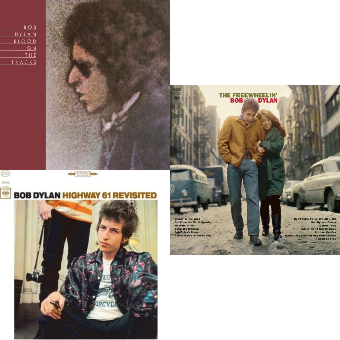 Blood On The Tracks (150G/Dl Insert) & Highway 61 Revisited & Freewheelin Bob Dylan (140G/Dl Code)