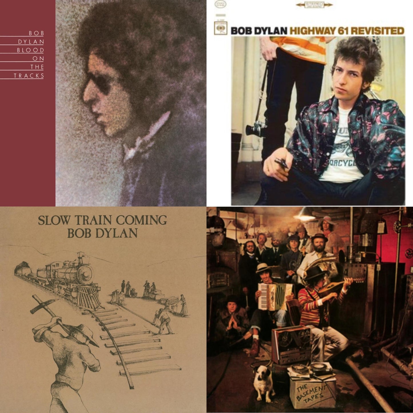 Blood On The Tracks (150G/Dl Insert) & Highway 61 Revisited & Slow Train Coming (150G/Dl Card) & Basement Tapes