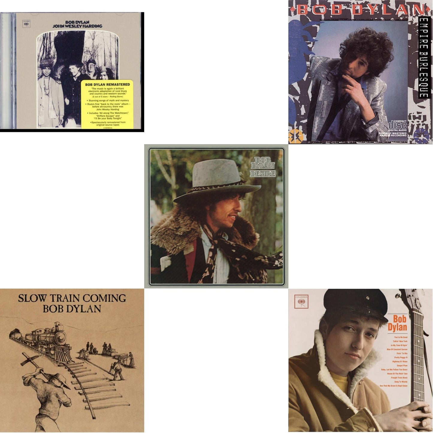 Desire & John Wesley Harding & Slow Train Coming & Bob Dylan & Empire Burlesque