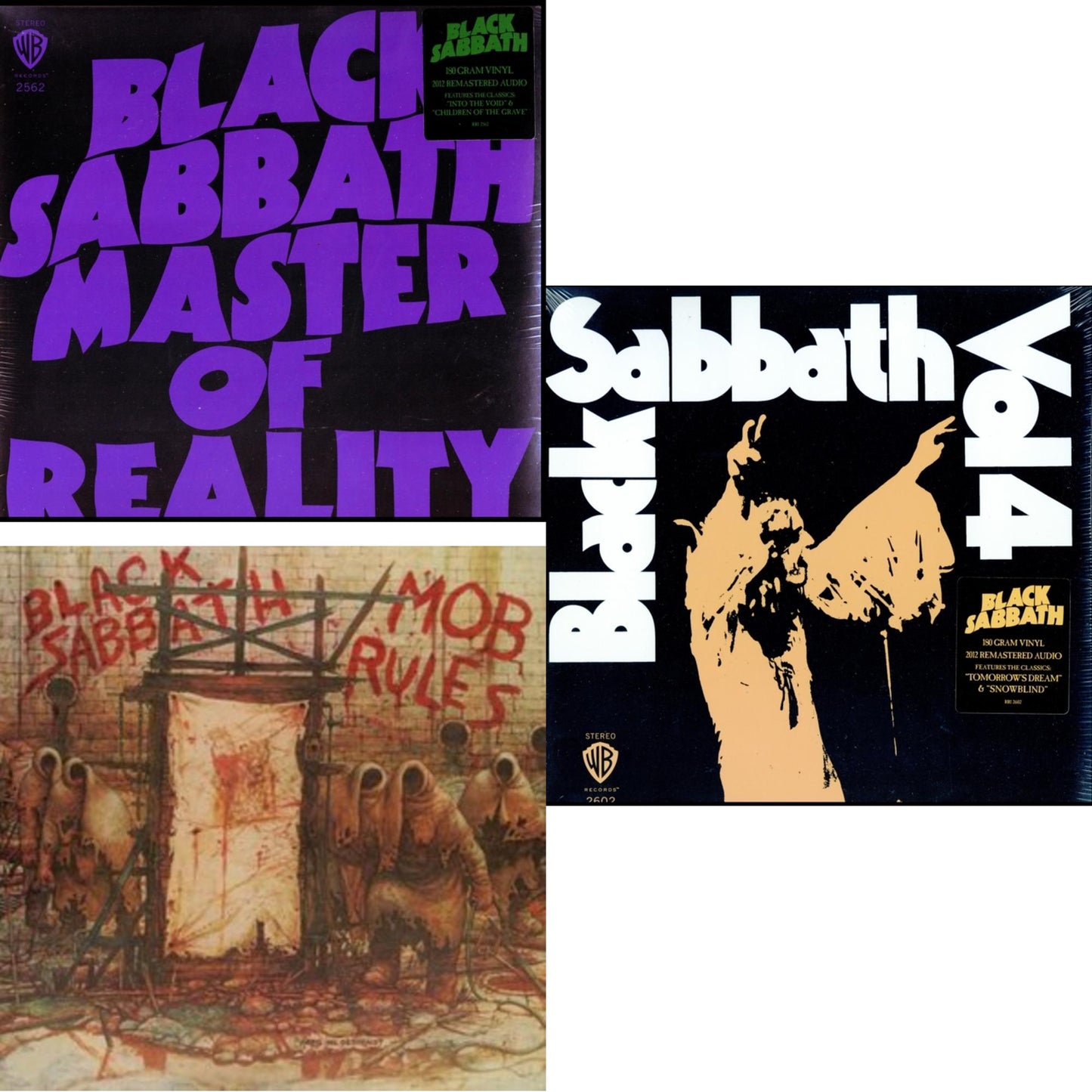 Vol. 4 (180G) & Master Of Reality (180G) & Mob Rules (Deluxe/2LP)