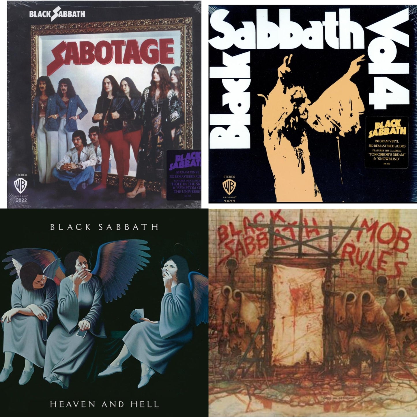 Sabotage (180G) & Vol. 4 (180G) & Heaven & Hell (Deluxe/2LP) & Mob Rules (Deluxe/2LP)