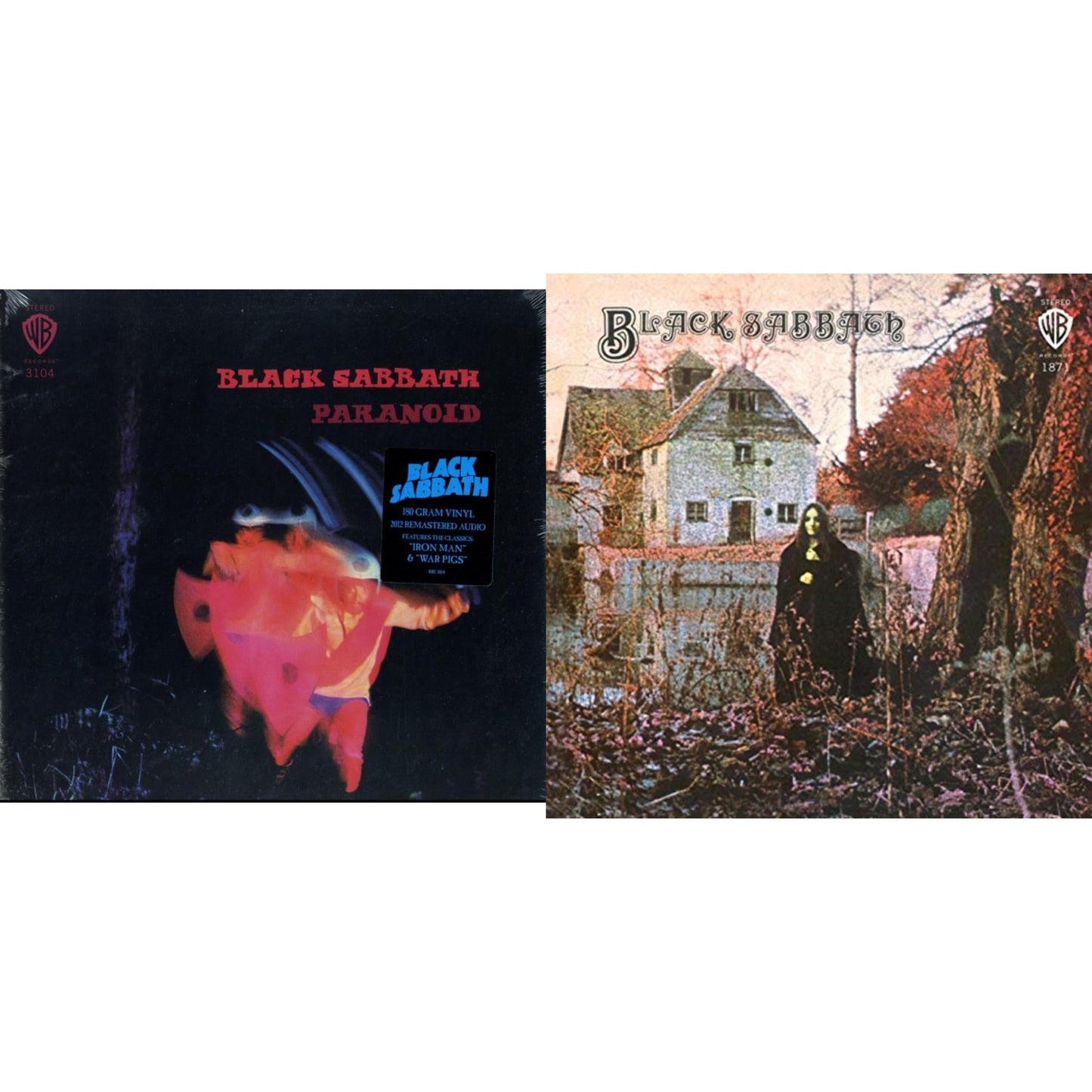 Black Sabbath - Black Sabbath (180G) & Paranoid (180G) - LP Vinyl Bundle