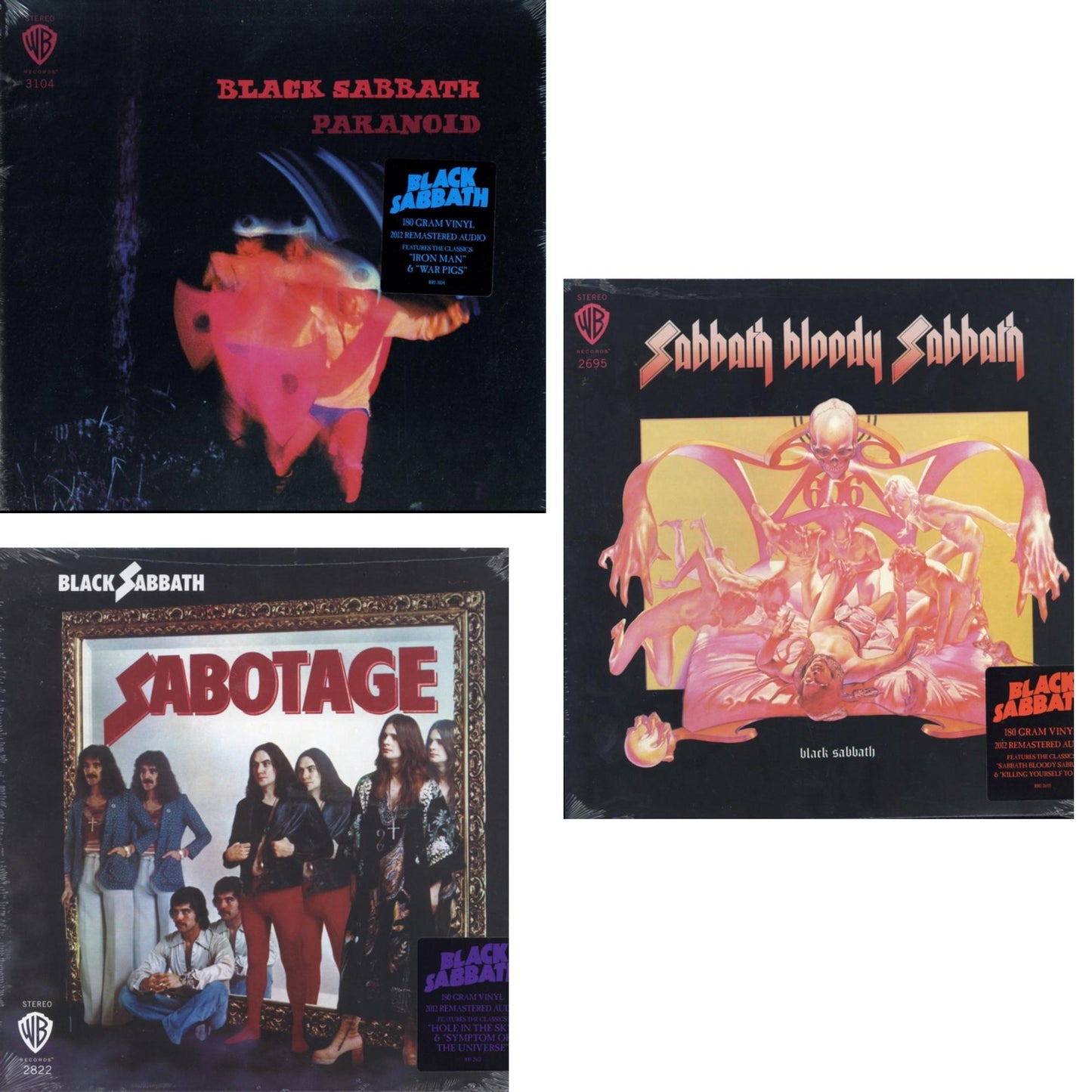 Sabotage (180G) & Sabbath Bloody Sabbath (180G) & Paranoid (180G)