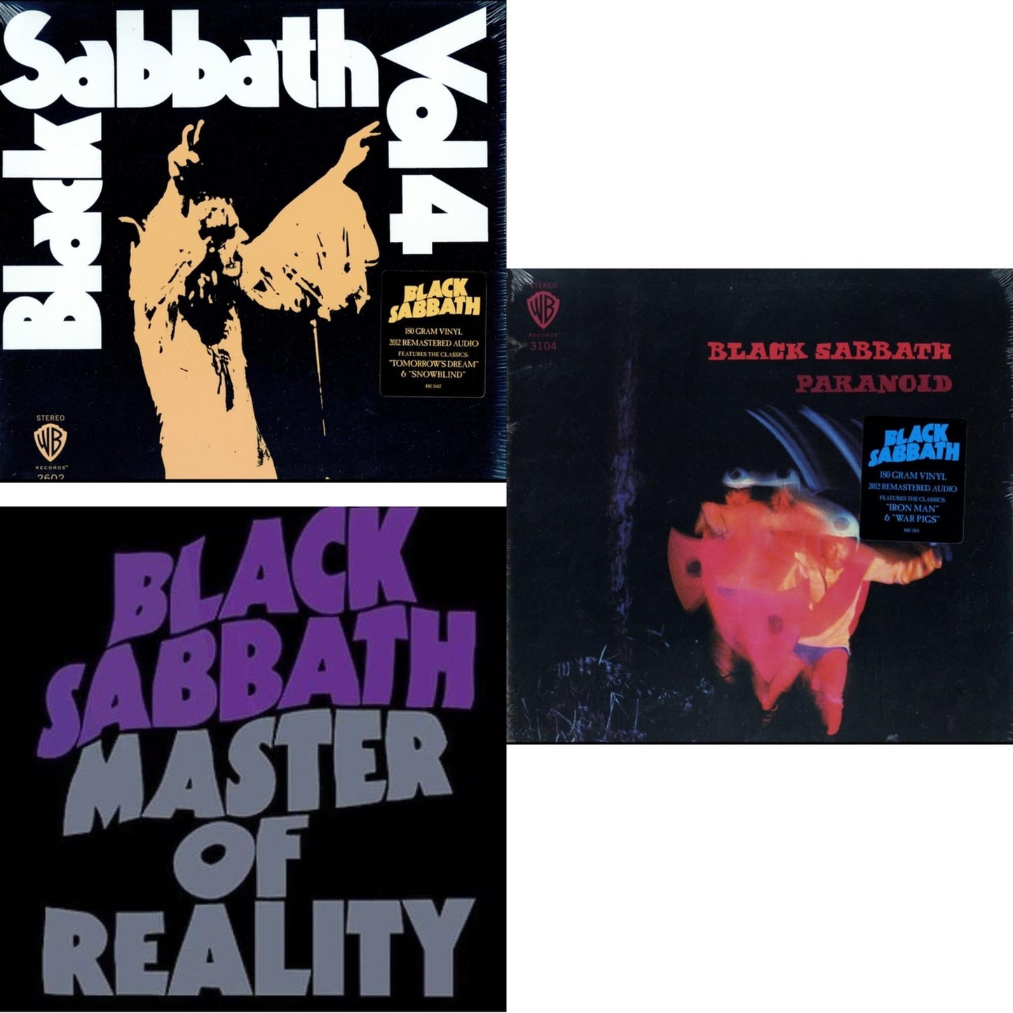 Vol. 4 (180G) & Paranoid (180G) & Master Of Reality
