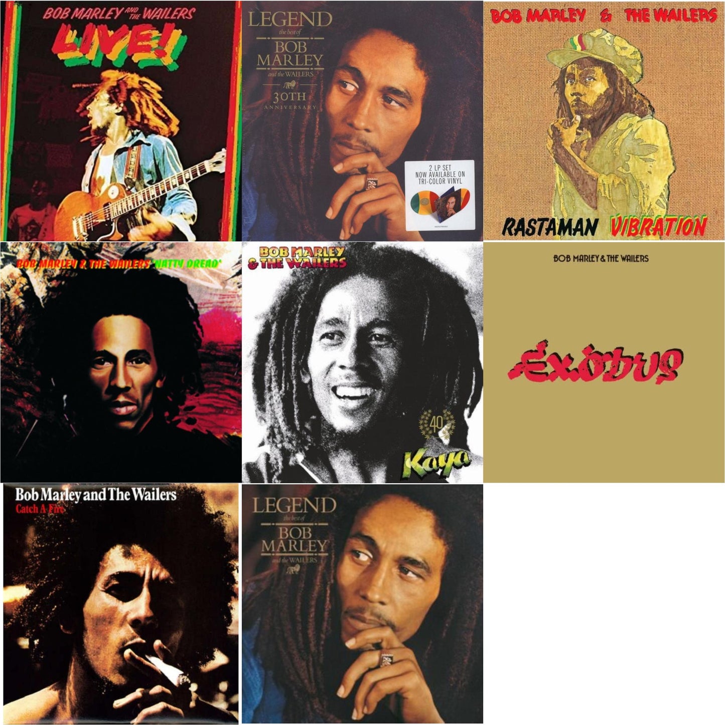 Legend & Natty Dread (180G) & Catch A Fire & Legend (30Th Anniversary) & Live (180G) & Rastaman Vibration & Exodus & Kaya 40 (2 LP)
