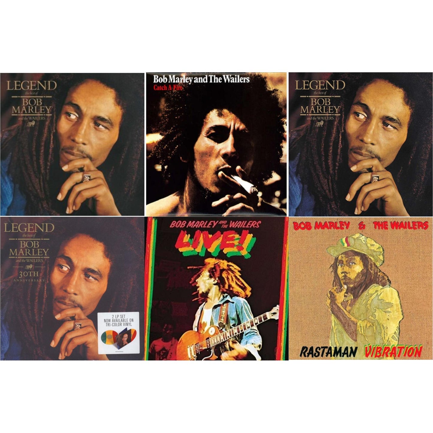 Legend & Catch A Fire & Legend - The Best Of Bob Marley & The Wailers (2LP) & Legend (30Th Anniversary) & Live (180G) & Rastaman Vibration