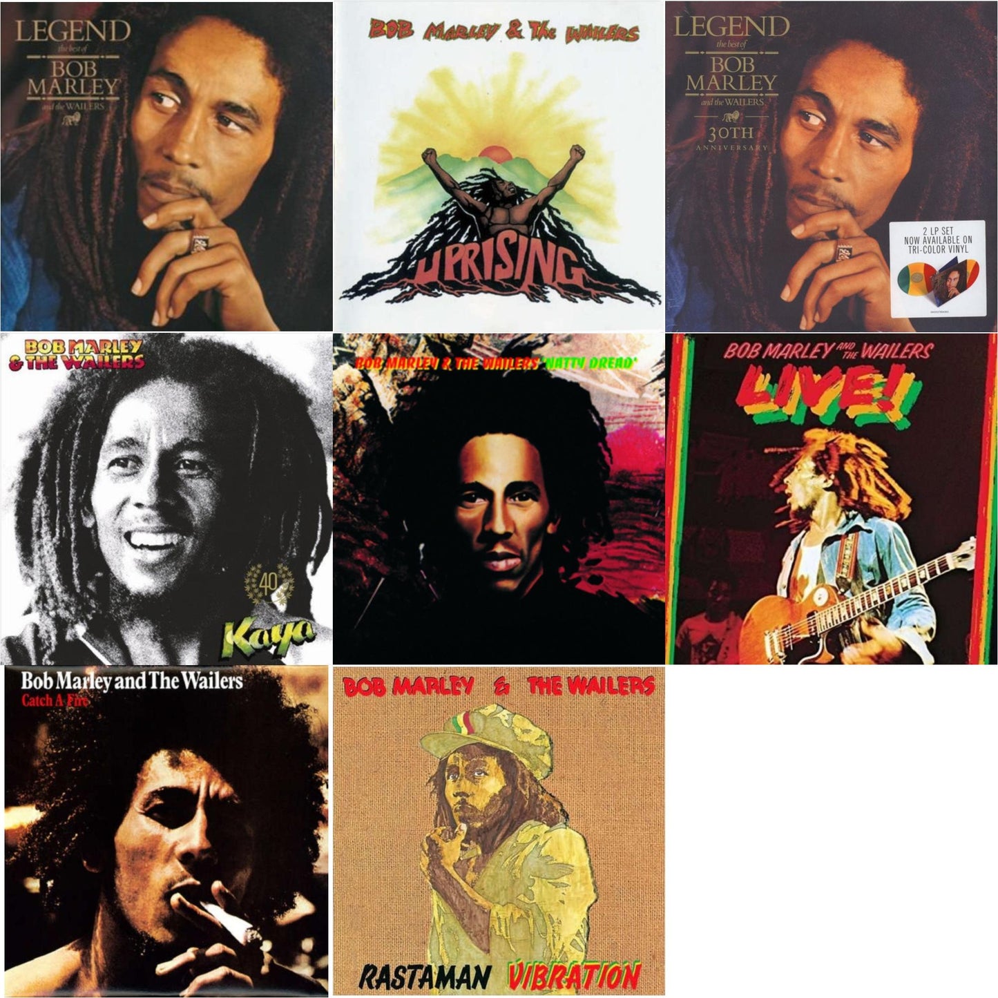 Legend & Natty Dread (180G) & Catch A Fire & Legend (30Th Anniversary) & Live (180G) & Rastaman Vibration & Uprising & Kaya 40 (2 LP)