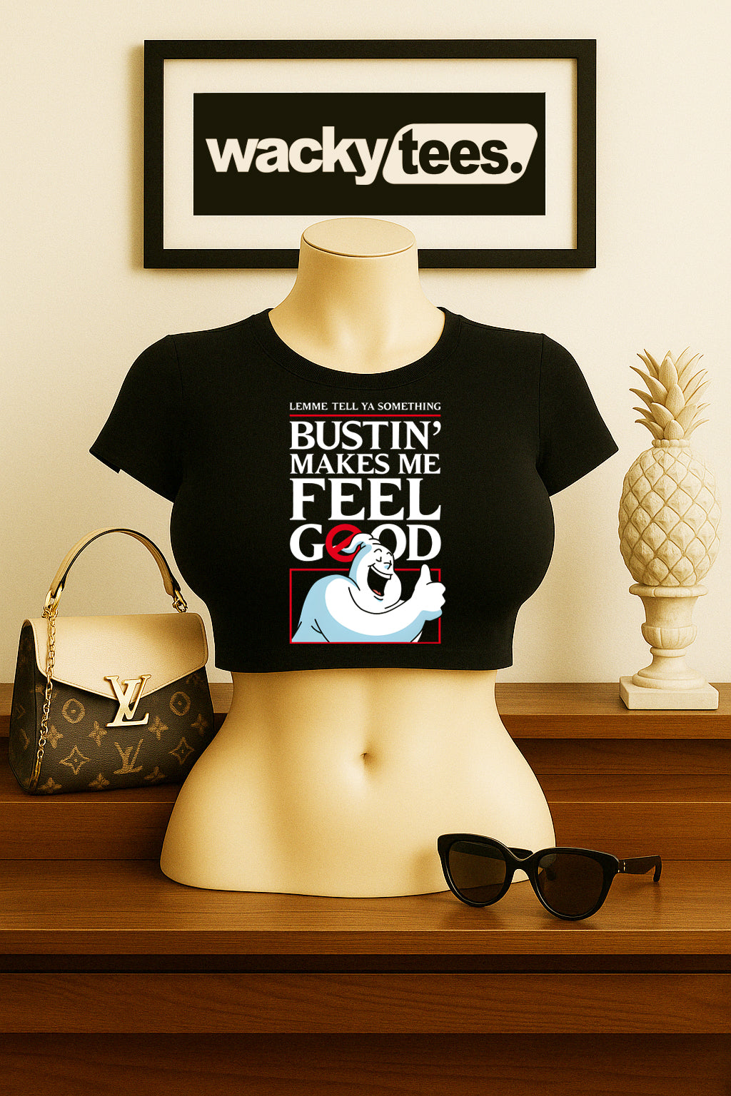 Bustin Makes Me Feel Good Ghost Parody Busters Funny Graphic Tee Shirt