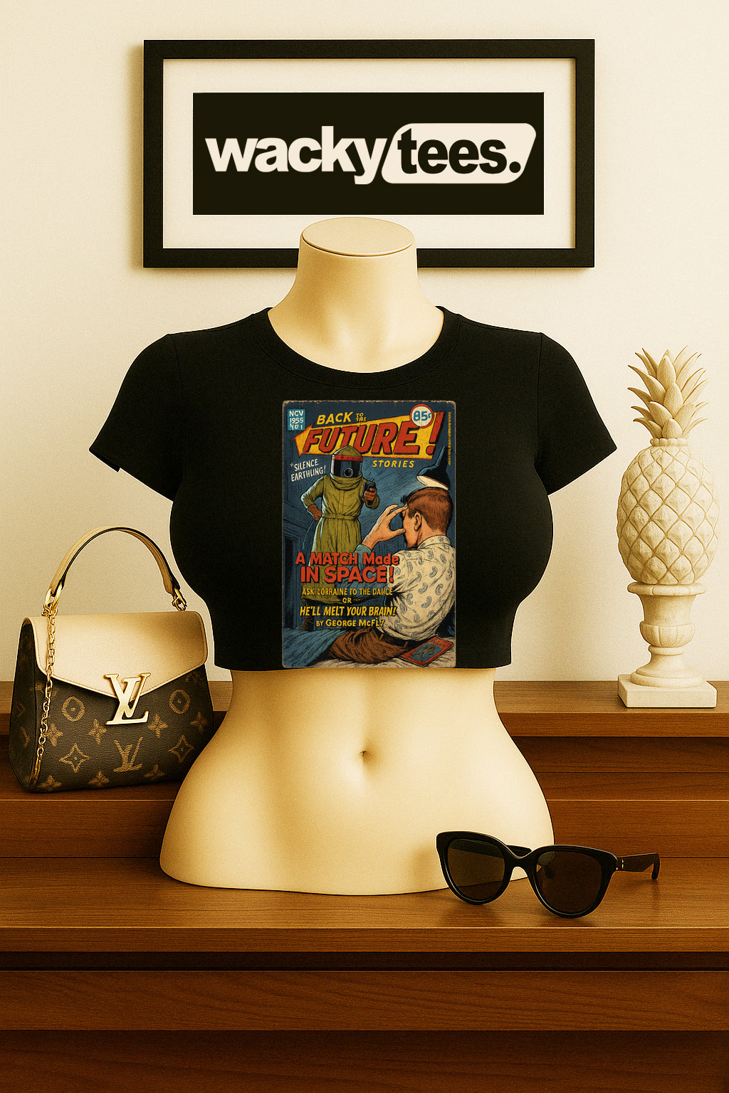 Back to The Future Stories A Match Made in Space McFly Comic Graphic Tee Shirt