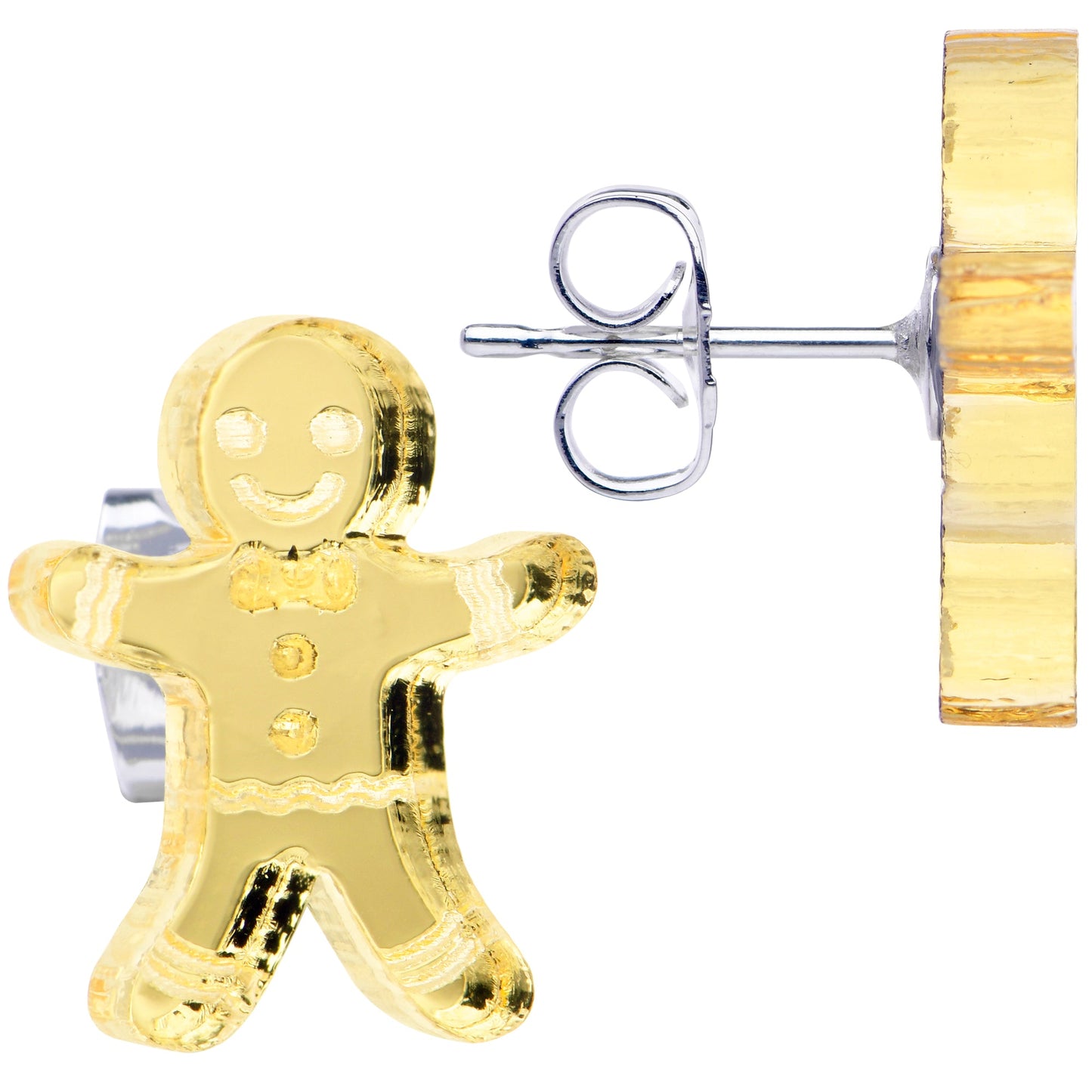 Holiday Gingerbread Man Stud Earrings