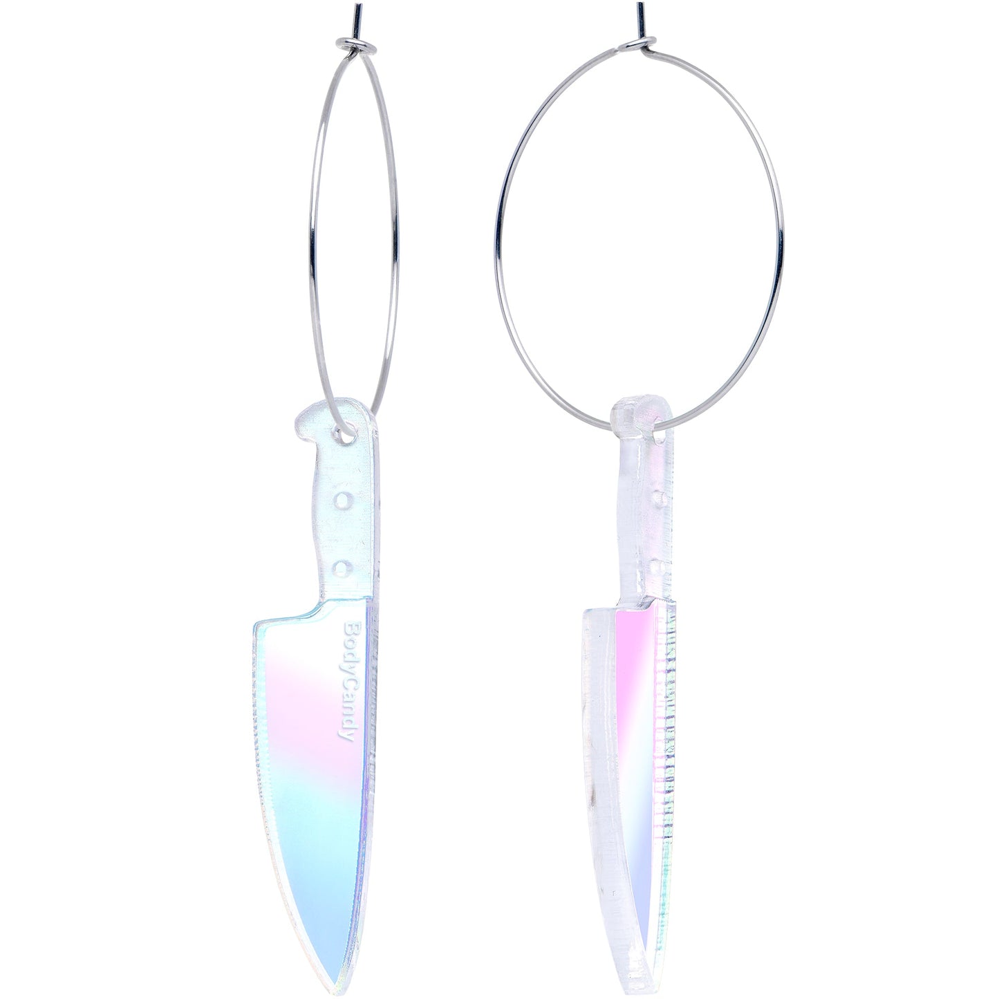 Acrylicious Knife Hoop Earrings