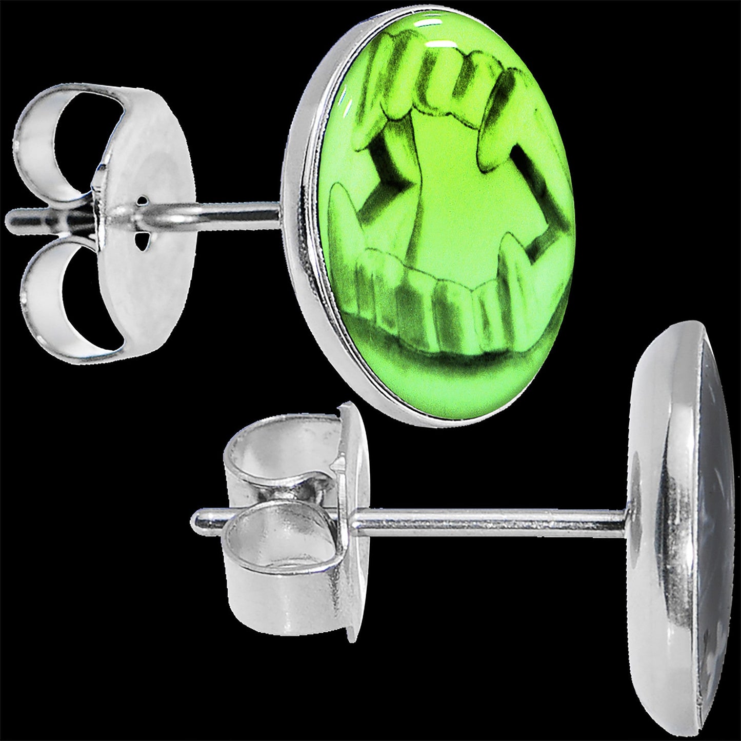 Fearsome Fangs Glow in the Dark Stud Earrings