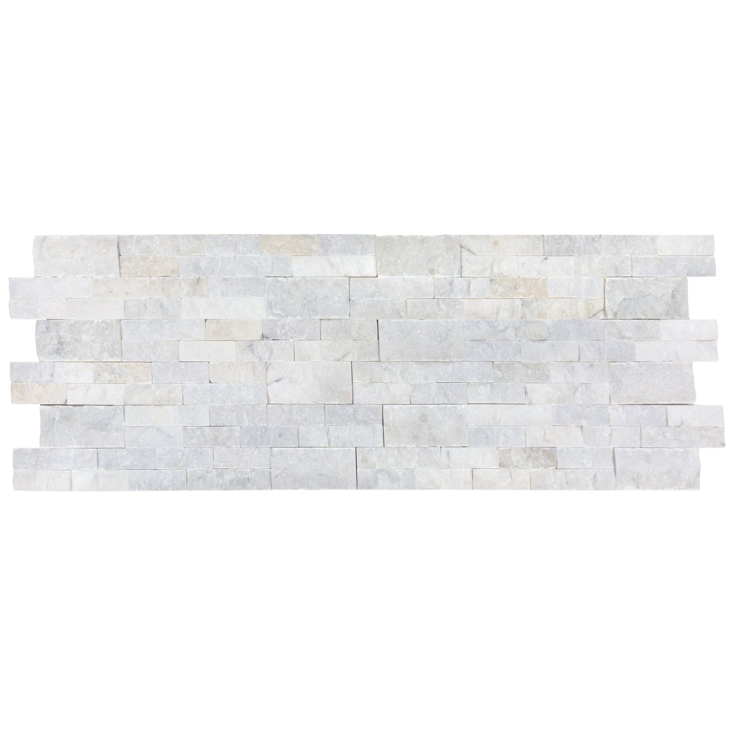 Carrara White Ledger 3D Panel 6"x24" Natural Marble Wall Tile - Full Truckload