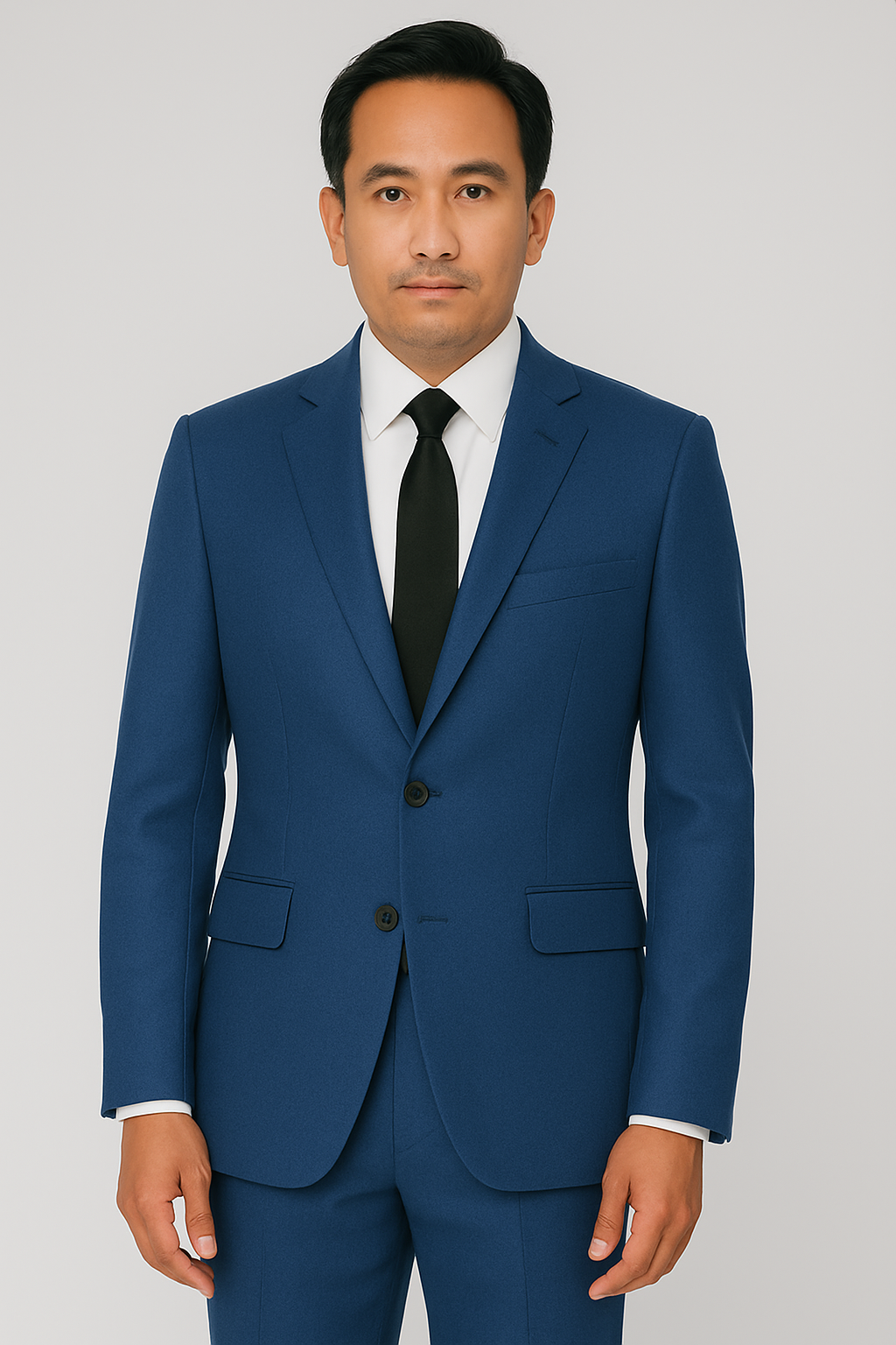 2 Piece Cashmere Suit - Blue