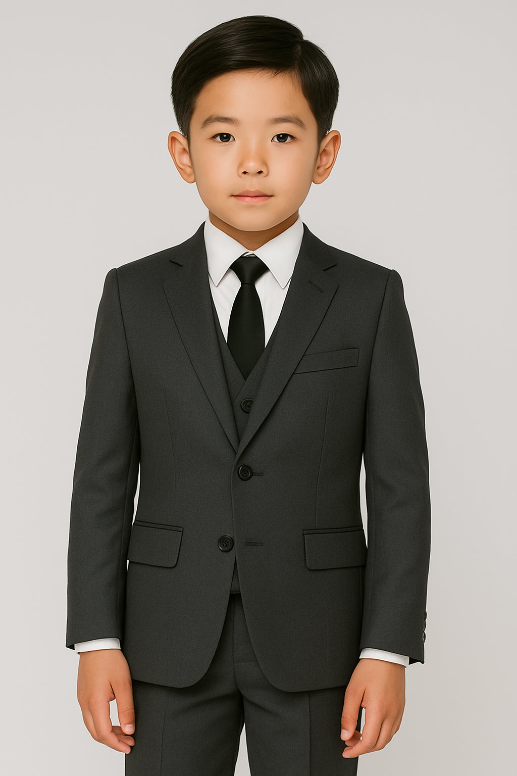 Boys 3 Piece Suit - Charcoal