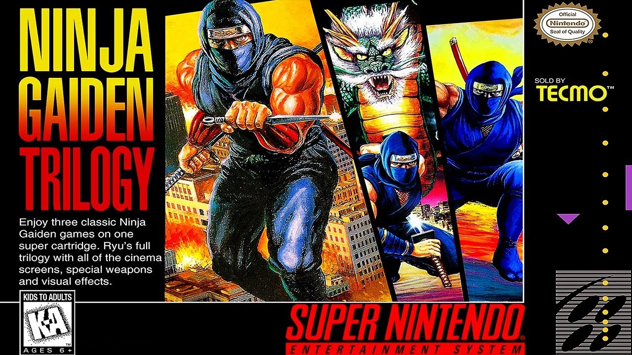 Ninja Gaiden Trilogy SNES Video Game Cartridge Super Nintendo