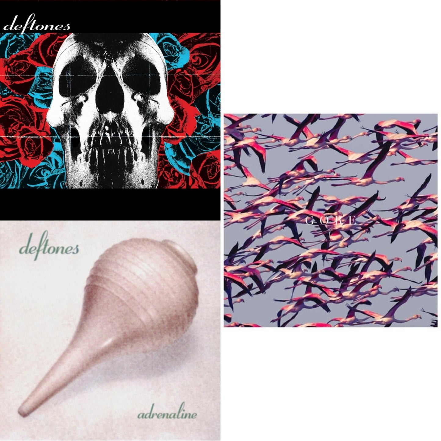 Deftones (X) (20Th Anniversary/Ruby Red LP Vinyl) & Gore (White LP Vinyl) & Adrenaline