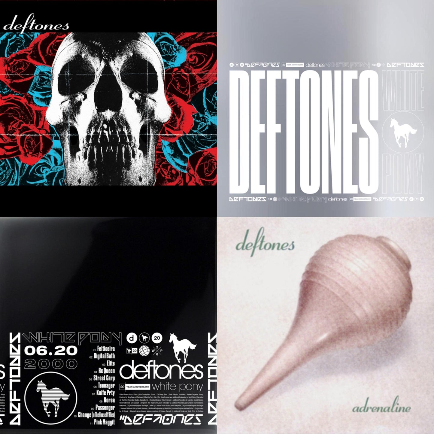 Deftones (X) (20Th Anniversary/Ruby Red LP Vinyl) & White Pony (X) (20Th Anniversary Deluxe Edition/4LP) (I) & White Pony (X) (20Th Anniversary Deluxe Edition/Super Deluxe) & Adrenaline
