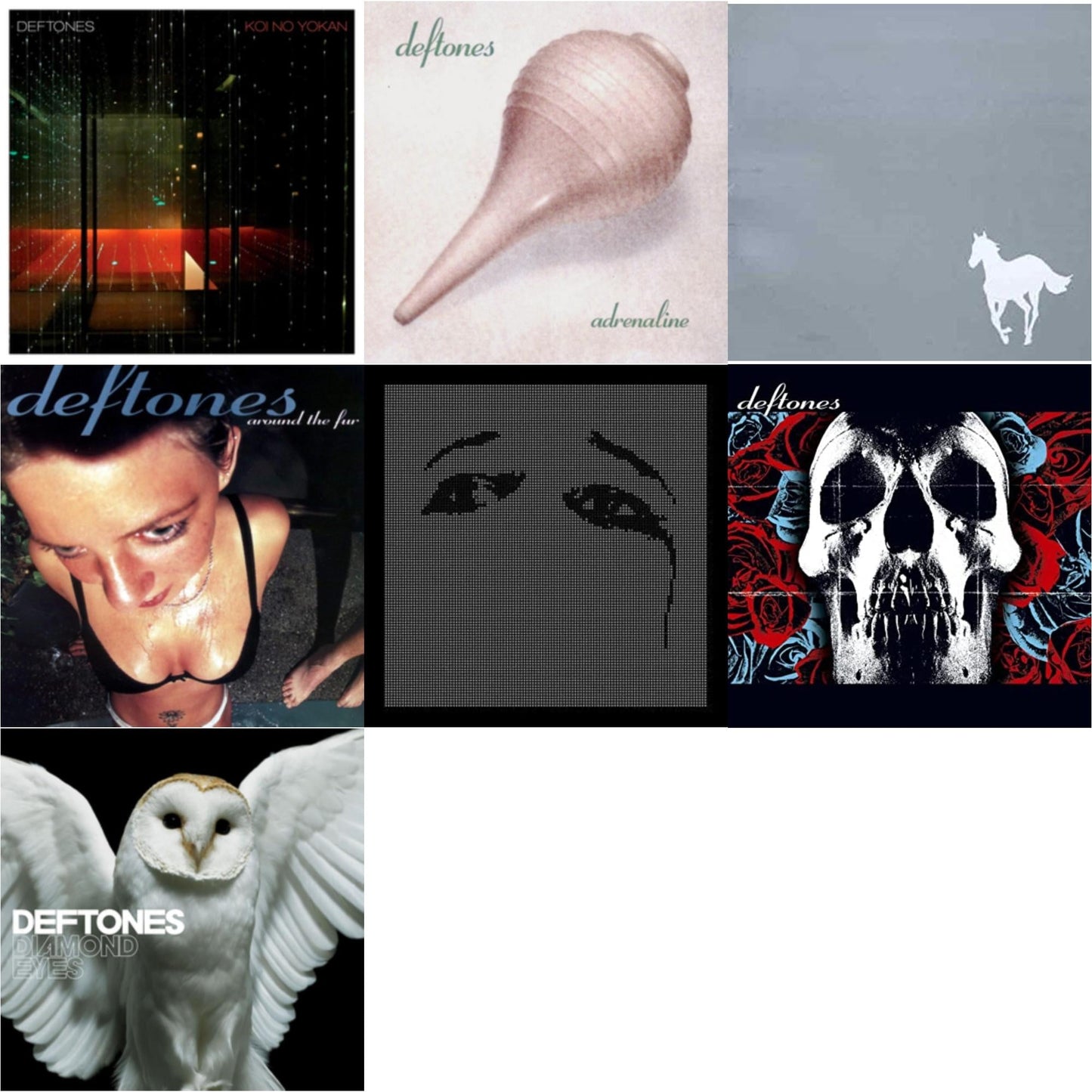 Deftones - Adrenaline & Around The Fur & White Pony & Deftones & Ohms & Koi No Yokan & Diamond Eyes - CD Bundle