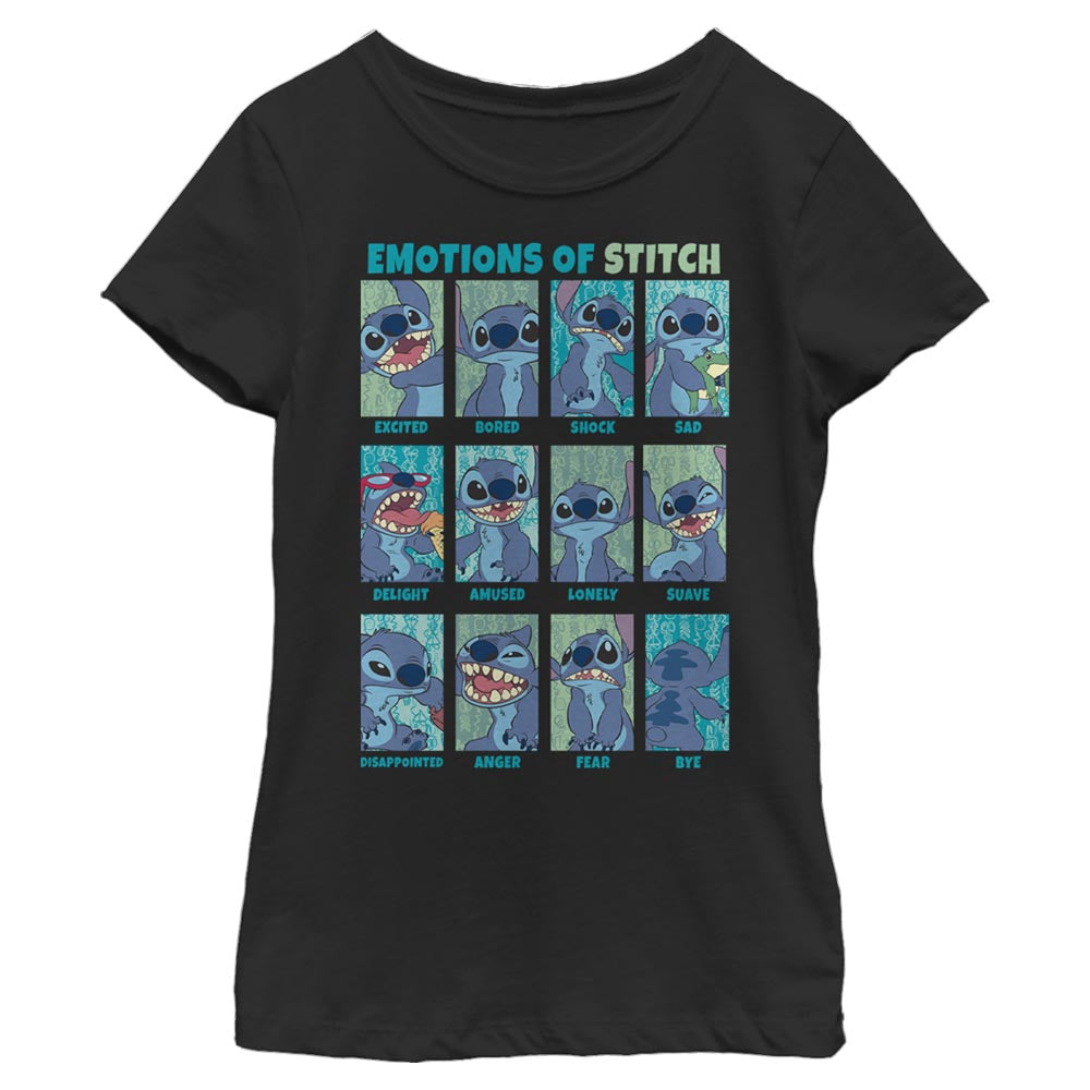 Disney Stitch Emotion Girls Kids T Shirt