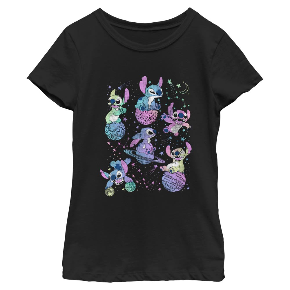 Disney Planetary Stitch Girls Kids T Shirt