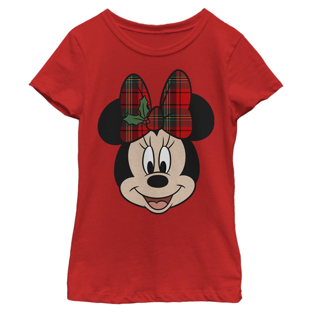 Disney Big Minnie Holiday Girls Kids T Shirt