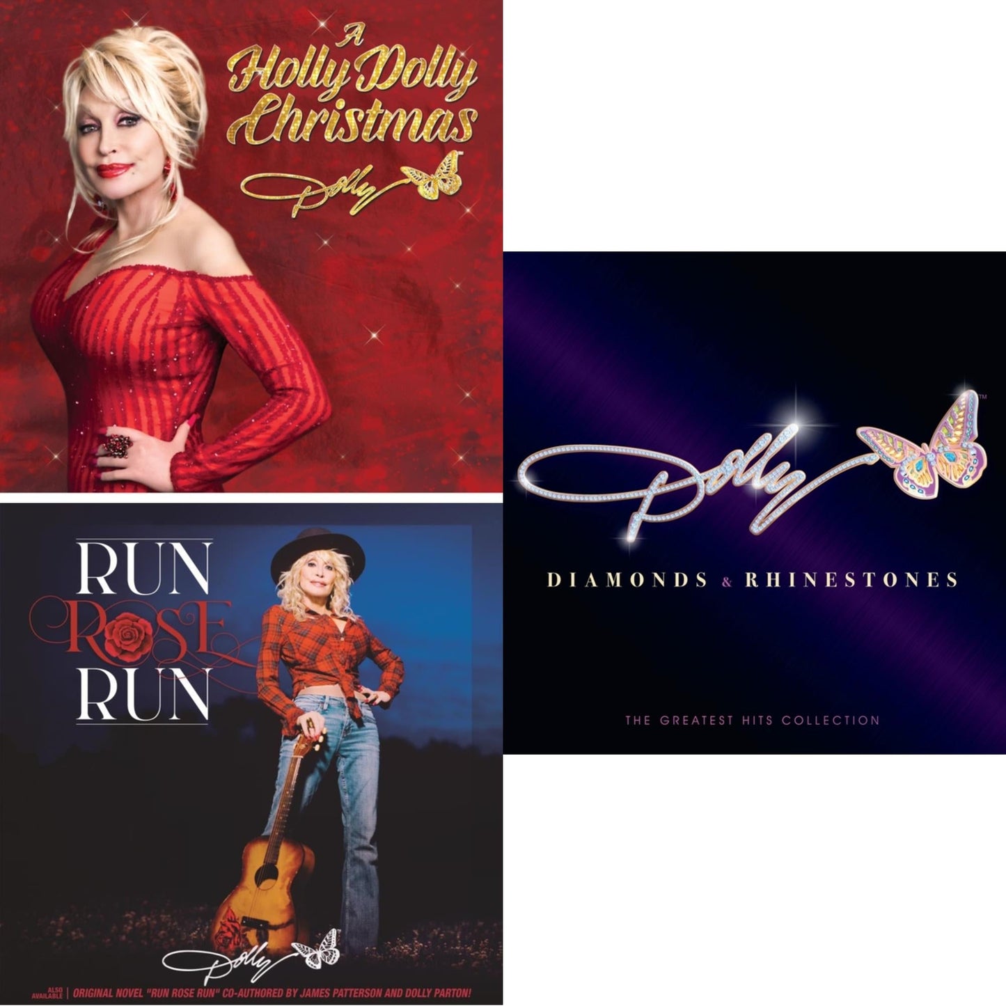 Holly Dolly Christmas (Ultimate Deluxe Edition) & Run Rose Run & Diamonds & Rhinestones: The Greatest Hits Collection (2LP)