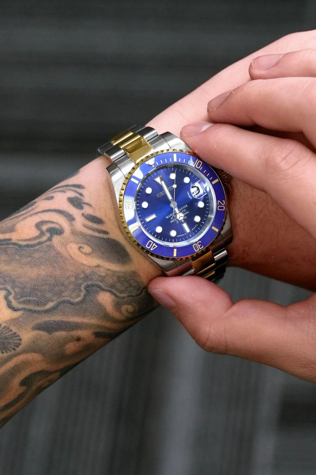 Mod Submariner Two-Tone Gold Blue